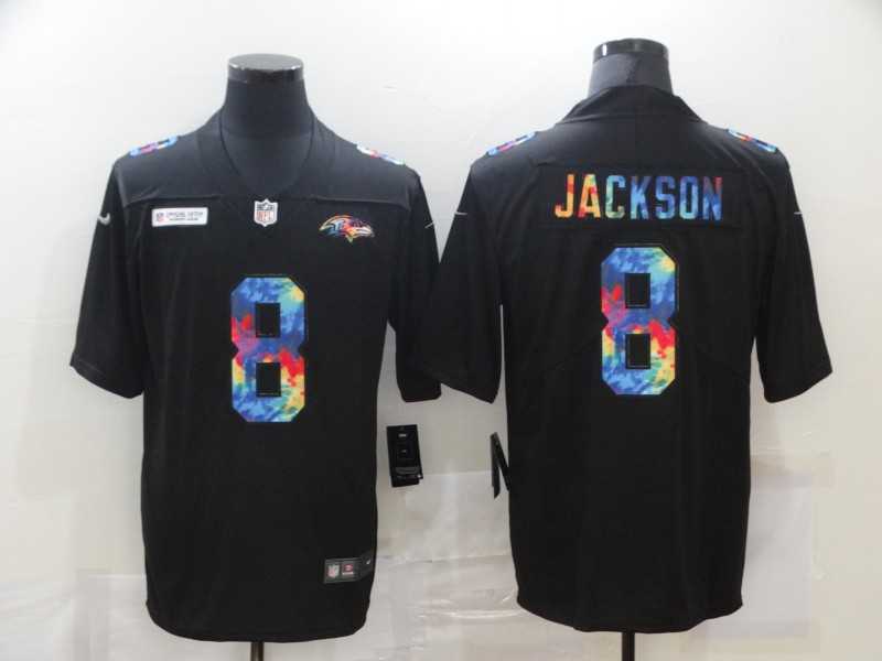 Nike Baltimore Ravens #8 Lamar Jackson Multi-Color Black Crucial Catch Vapor Untouchable Limited Jersey,We sell and wholesale Nike Baltimore Ravens #8 Lamar Jackson Multi-Color Black Crucial Catch Vapor Untouchable Limited Jersey on line form chian!